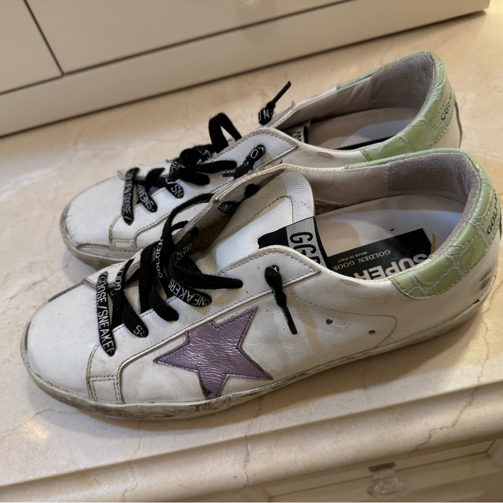 GOLDEN GOOSE- Superstar Leather Sneakers- Amazing Condition - Picture 5 of 10